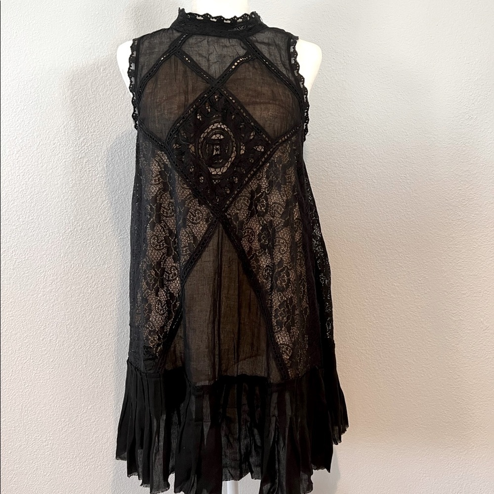 Free People Embroidered Dress Size Medium